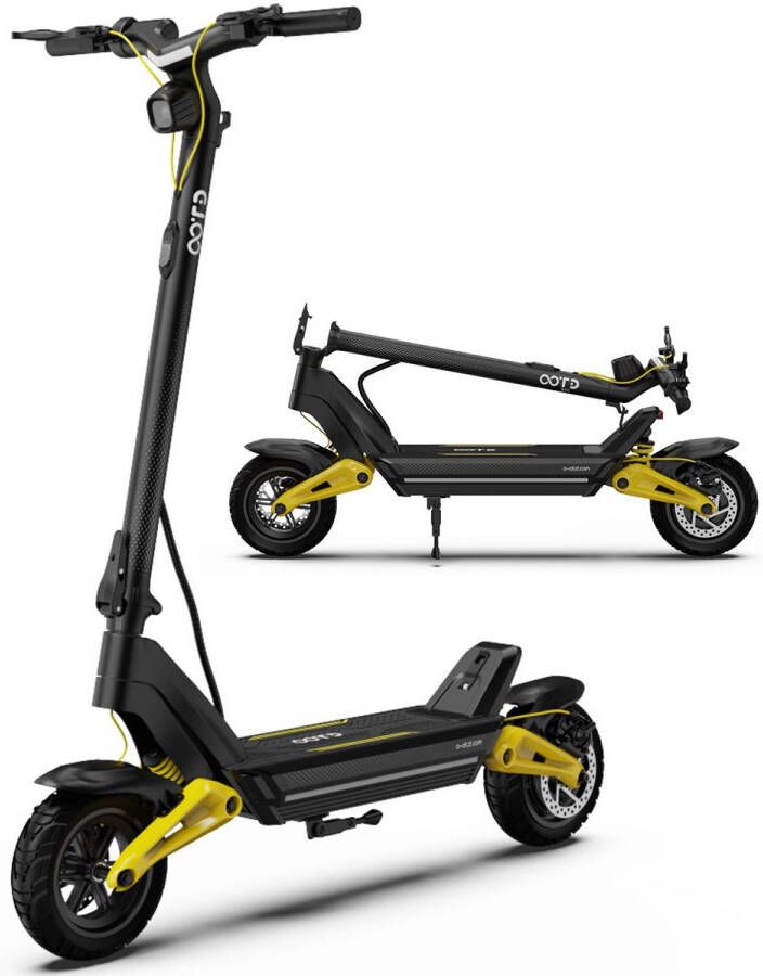 ZWheel Escooter 10 Inch voor Offroad-1400W Motor en 48V 20Ah Accu-60-70 km Actieradius-Max. Snelheid 25 km h-Vouwbare Elektrische Step met Schijfrem en Spatborden