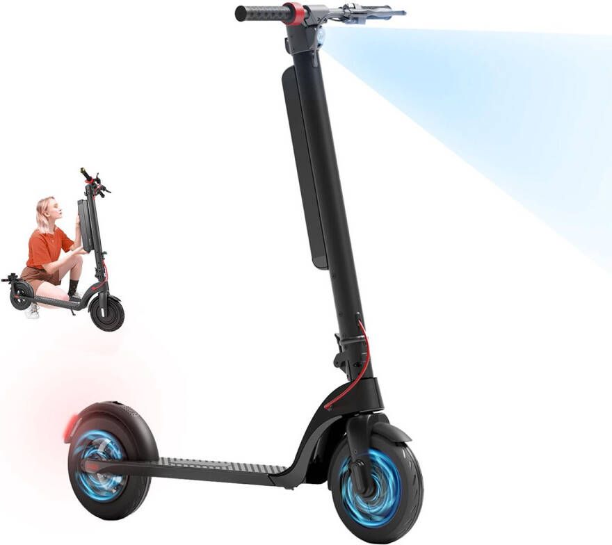 ZWheel Elektrische Step HX X8 350W Krachtige Motor Verwijderbare 45km Batterij 10 Inch Luchtbanden SUV-kwaliteit Drievoudig Remsysteem Vouwbaar in 3 Seconden Cruise Control LED Display Volwassenen Stadstep met 3 Rijmodi