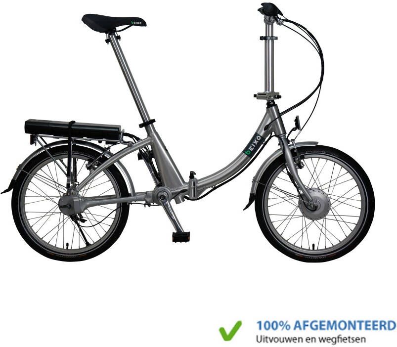 Beixo Elektrische Vouwfiets Compact Lage Instap met cardanas Zilver