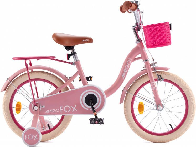 AMIGO Fox 12 Inch 20 cm Meisjes Terugtraprem Roze