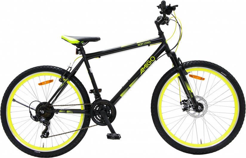 Amigo Next Level Mountainbike 26 inch Voor jongens en meisjes Met 21 versnellingen Zwart/Geel online kopen