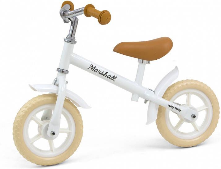 Milly Mally loopfiets Marshall 10 Inch Junior Vrijloop Wit Crème