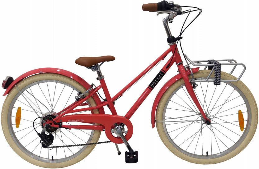 Volare Melody Kinderfiets Meisjes 24 inch Pastel Rood 6 speed Prime Collection online kopen