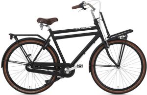 Popal Transportfiets daily dutch prestige N3 57 cm Mat zwart Mat zwart