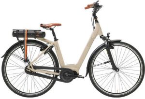 Qwic Elektrische stadsfiets Premium MN7 framemaat M Beige 417 Wh Beige