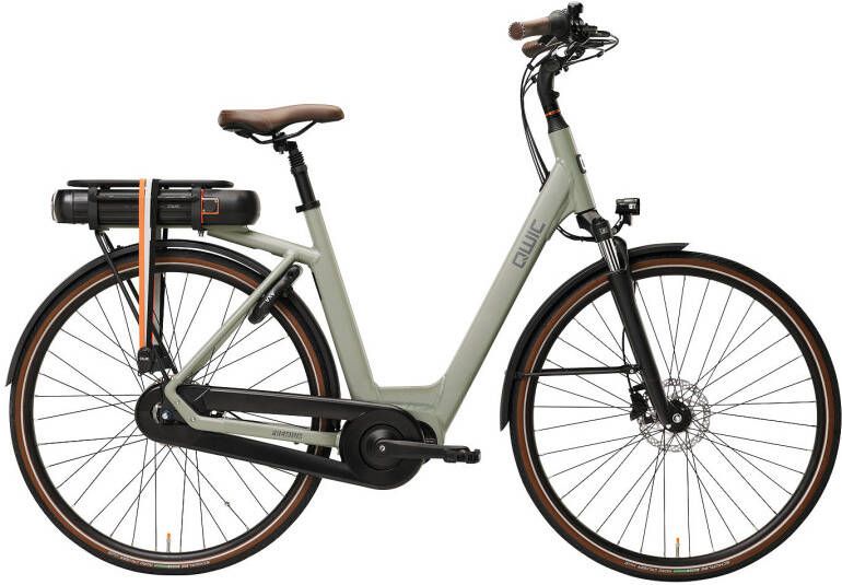 Qwic Elektrische stadsfiets Premium MN7D+ Dames framemaat XL Licht... Licht groen - Foto 2
