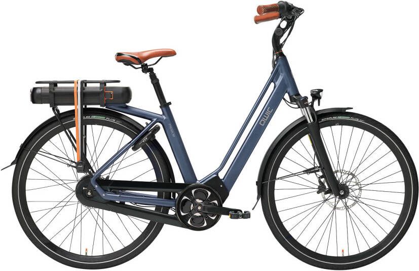 Qwic Elektrische stadsfiets Premium MN8 Brose framemaat M... Donker blauw