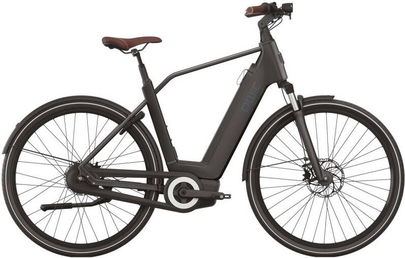 Qwic Elektrische stadsfiets Premium Q MN8 Heren framemaat L Mat... Mat zwart