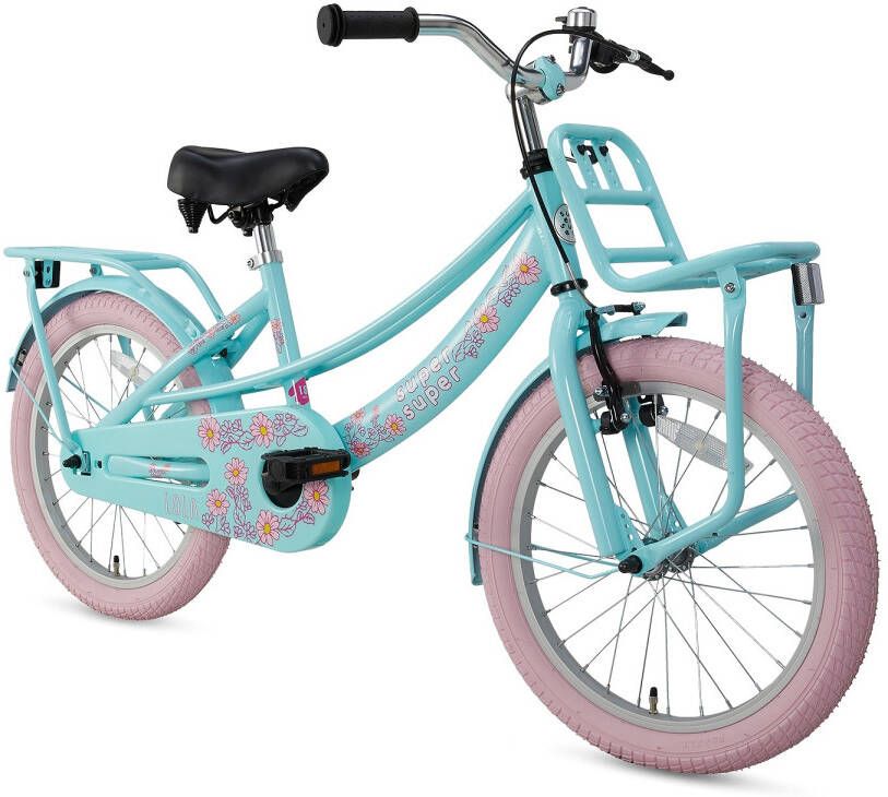 Supersuper Kinderfiets Lola Roze 18 inch Roze
