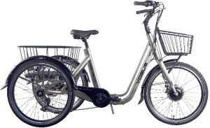 Vogue Elektrische driewieler Tri-Velo Mat grijs 468 Wh Mat grijs