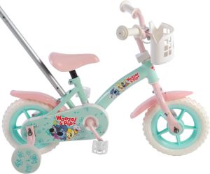 Woezel en Pip Woezel & Pip Kinderfiets Meisjes 10 inch Mint Blauw Roze