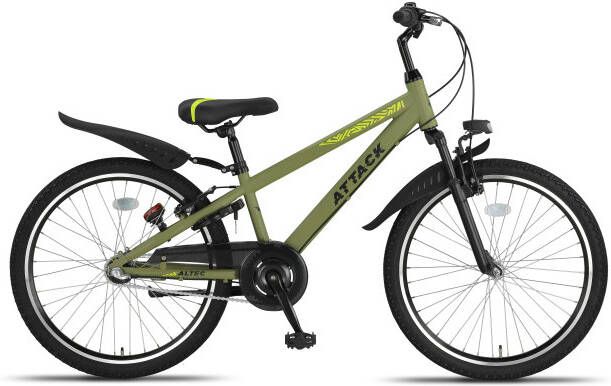 Altec Attack MTB 24 Inch Jongens 3V V Brakes Legergroen