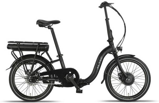Altec Compact Vouwfiets 20 Inch 39 cm Unisex 7V Hydraulische schijfrem Matzwart