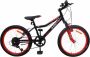 Amigo Attack Kinderfiets 20 inch Mountainbike voor jongens Zwart Rood - Thumbnail 1