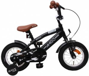 AMIGO BMX Fun S76 12 Inch 21 cm Jongens Terugtraprem Matzwart