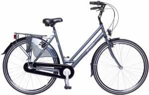 Amigo Bright Stadsfiets 28 inch Damesfiets met 3 versnellingen Matgrijs