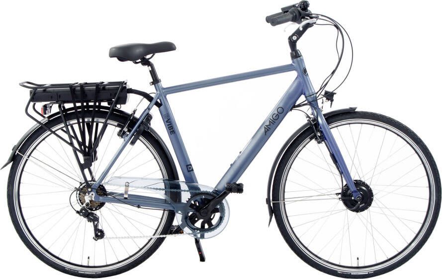 AMIGO E Vibe D1 28 Inch 57 cm Heren 7V V Brakes Blauwgrijs