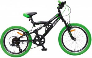 Amigo Fun Ride Mountainbike 20 inch Voor en Met 7 versnellingen Zwart Groen