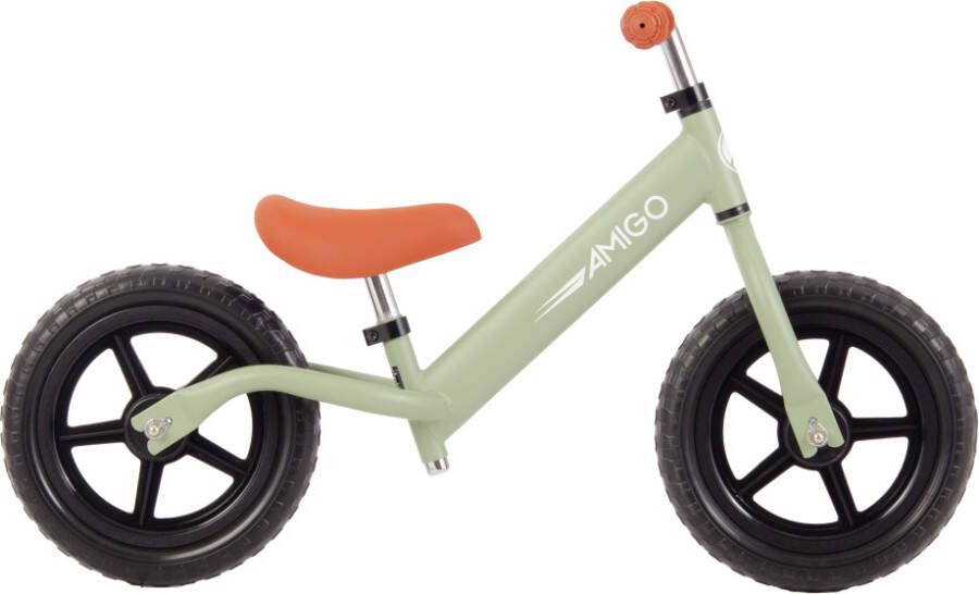 AMIGO Hopper Loopfiets 12 Inch Junior Matgroen