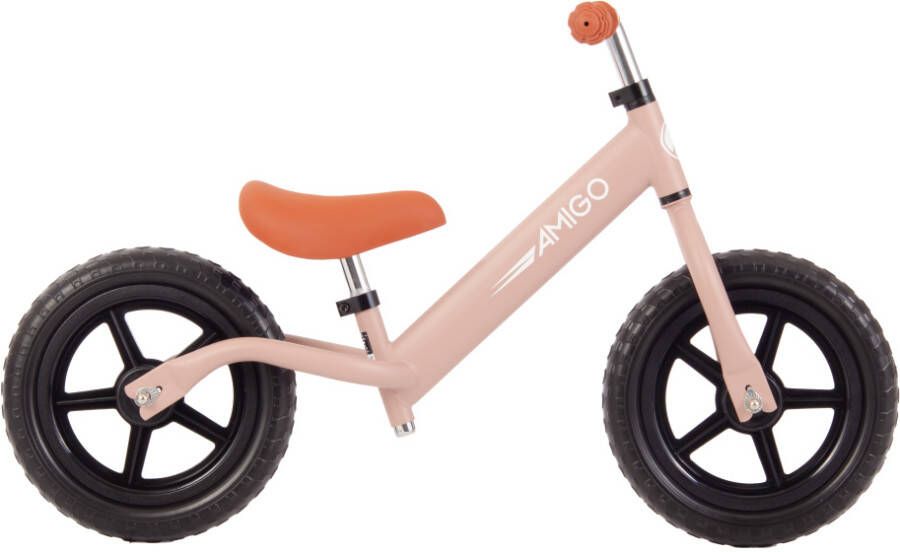 AMIGO Hopper Loopfiets 12 Inch Meisjes Roze