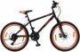 Amigo Next Level Mountainbike 24 inch Voor en Met 21 versnellingen Zwart Oranje - Thumbnail 1