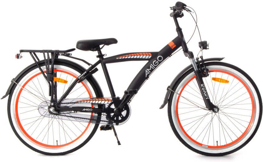 AMIGO Roady 26 Inch 41 cm Jongens 3V Terugtraprem Zwart Oranje