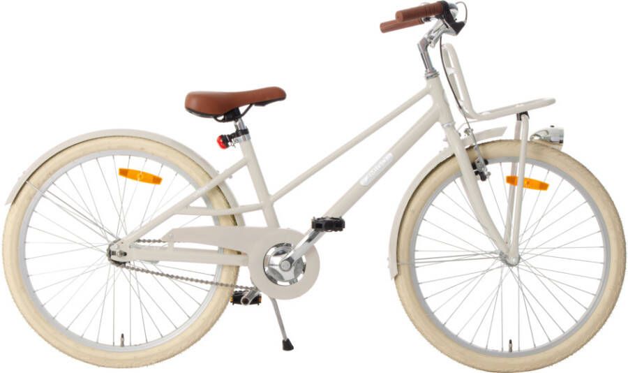 Amigo Urban Meisjesfiets 26 Inch Kinderfiets > 140 cm Lichtgewicht Aluminium Met Terugtraprem en V-Brake Zandbruin