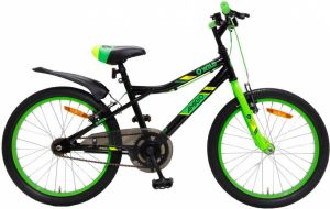 Amigo Wild Mountainbike voor en 20 inch Zwart Groen