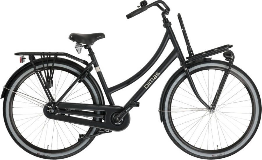 Bimas Transporter 1.0 28 Inch 50 cm Dames Terugtraprem Matzwart