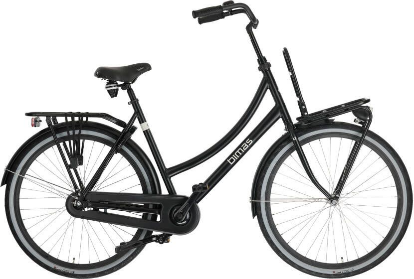 Bimas Transporter 1.0 28 Inch 57 cm Dames Terugtraprem Matzwart