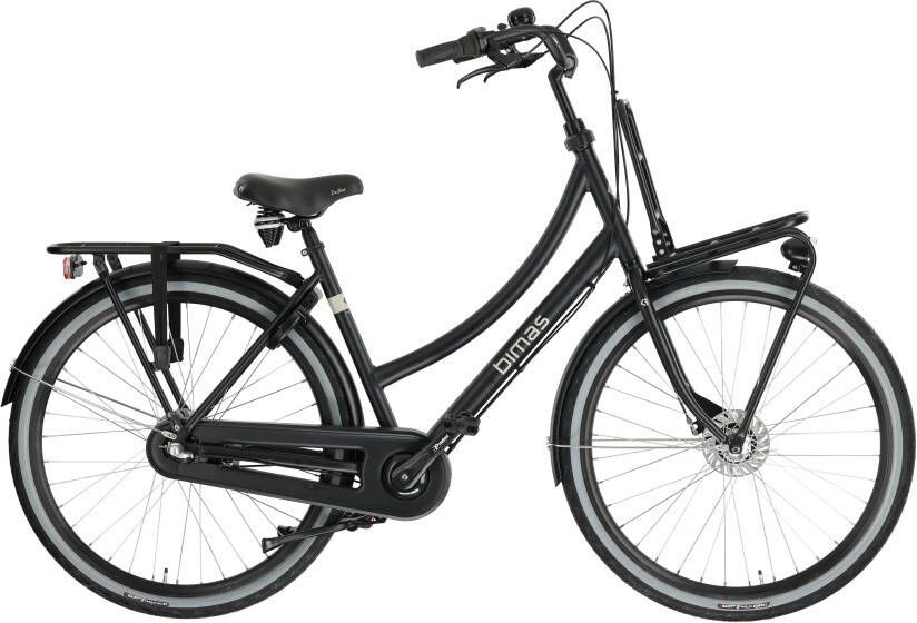 Bimas Transporter 3.3 28 Inch 50 cm Dames 3V Rollerbrake Matzwart