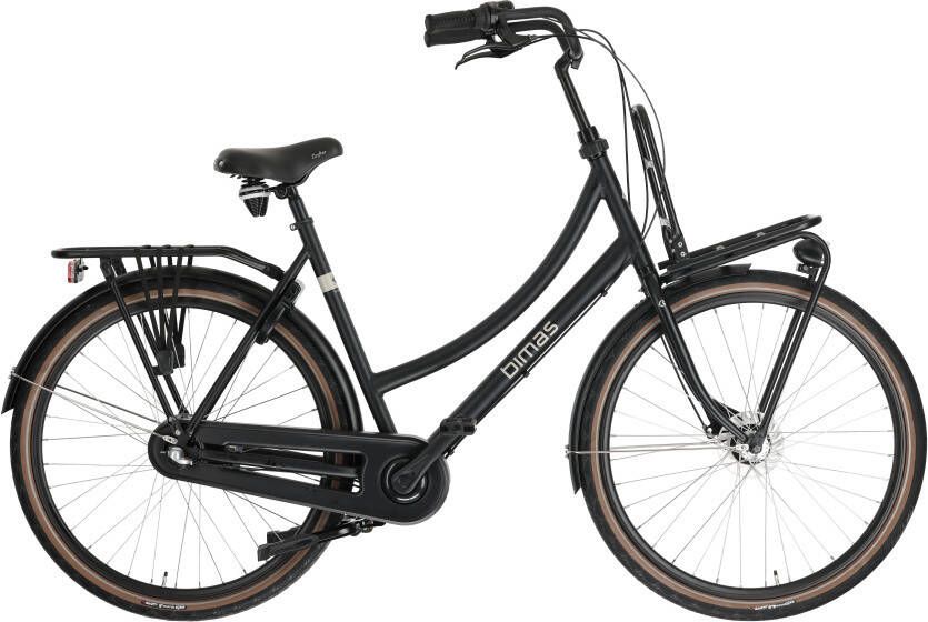 Bimas Transporter 3.3 28 Inch 57 cm Dames 3V Rollerbrake Matzwart