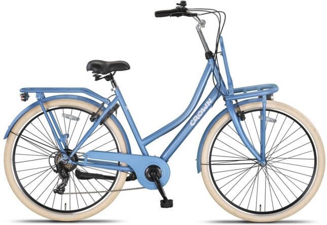 Crown Berlin 28 Inch 53 cm Dames 7V V Brakes Blauw