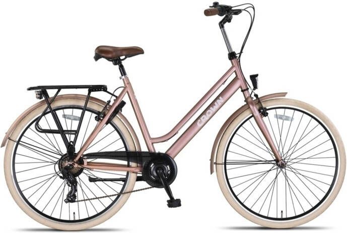 Crown New York 28 Inch 53 cm Dames 7V V Brakes Roze