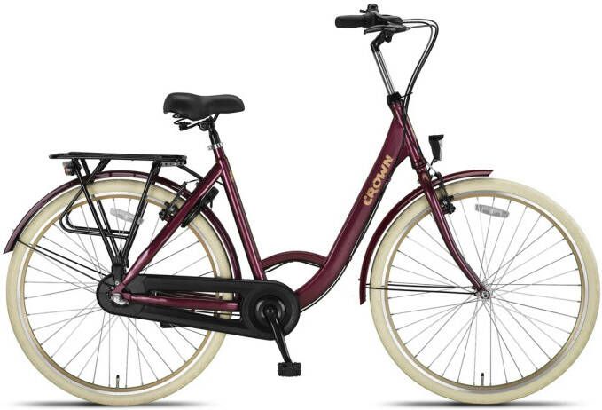 Crown Rio Plus 28 Inch 53 cm Dames 3V V Brakes Bordeaux