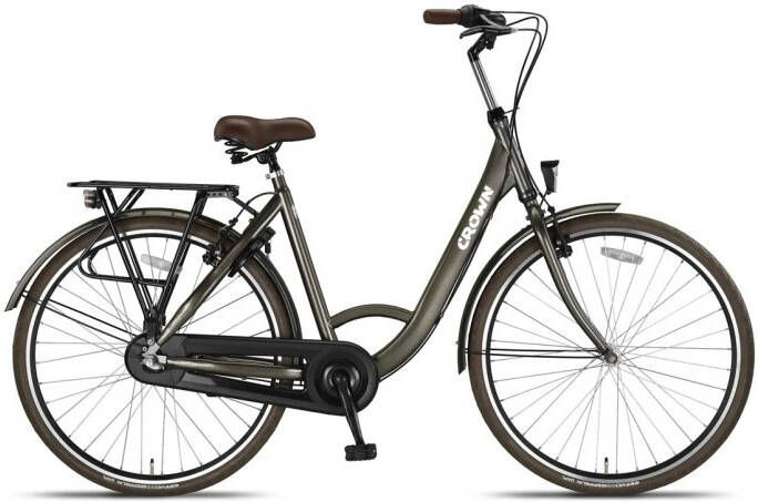 Crown Rio Plus 28 Inch 53 cm Dames 3V V Brakes Grijsbruin