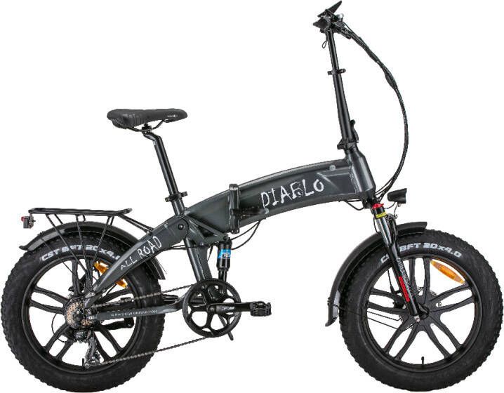 Diablo All Road 360Wh 20 Inch 42 cm Unisex 7V Schijfrem Matzwart