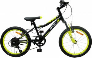 Amigo Attack Kinderfiets 20 inch Mountainbike voor jongens Zwart Geel