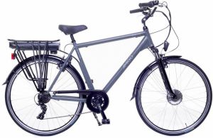 Amigo E-Active Elektrische stadsfiets voor heren Met 7 versnellingen Matgrijs