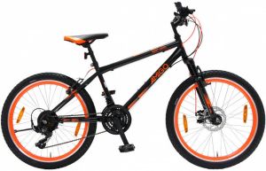 Amigo Next Level Mountainbike 24 inch Voor en Met 21 versnellingen Zwart Oranje
