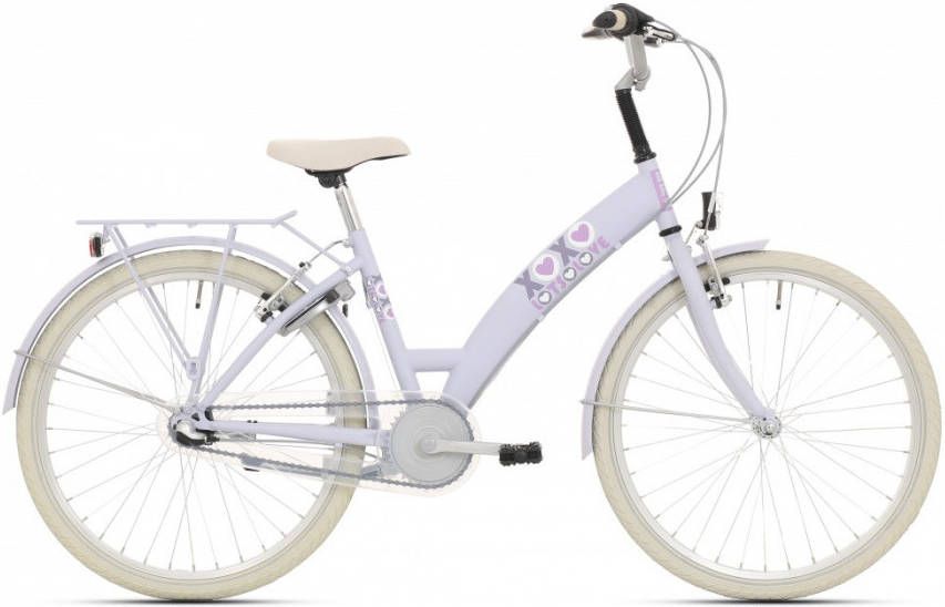 Bike Fun Lots Of Love 26 Inch 43 Cm Meisjes 3v Terugtraprem Lila violet