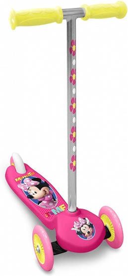 Disney Minnie Mouse 3 wiel Kinderstep Meisjes Voetrem Roze zilver