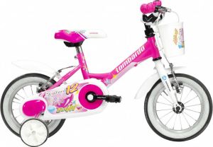 Lombardo Baffy 12 Inch 19 Cm Meisjes V brakes Fuchsia wit
