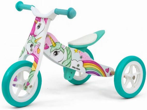 Milly Mally Loopfiets Junior Wit turquoise