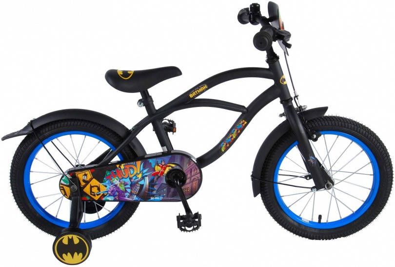 Volare Batman Kinderfiets Jongens 16 inch Zwart/Blauw 95% afgemonteerd online kopen