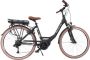 Minerva E-Power Elektrische Stadsfiets 28 Inch Middenmotor E-bike 49 cm Damesfiets 9 Versnellingen V-Brakes Zwart - Thumbnail 2