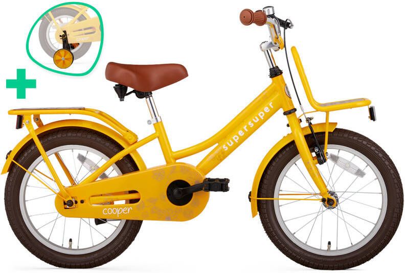 Supersuper Cooper Bamboo 16 Inch 31 cm Meisjes Terugtraprem Geel