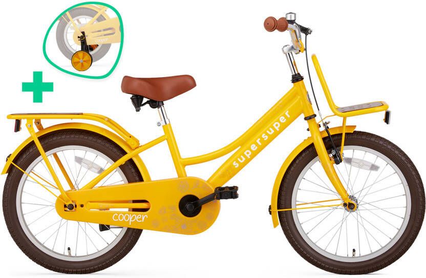 Supersuper Cooper Bamboo 18 Inch 30 cm Meisjes Terugtraprem Geel