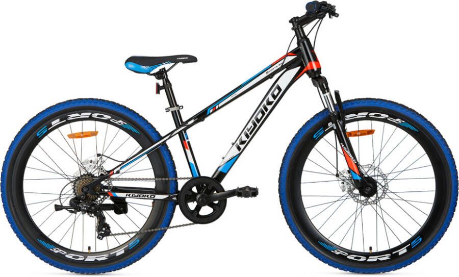 Supersuper Kiyoko Kinder Mountainbike 7 versnellingen 26 inch Jongens Zwart Blauw - Foto 2