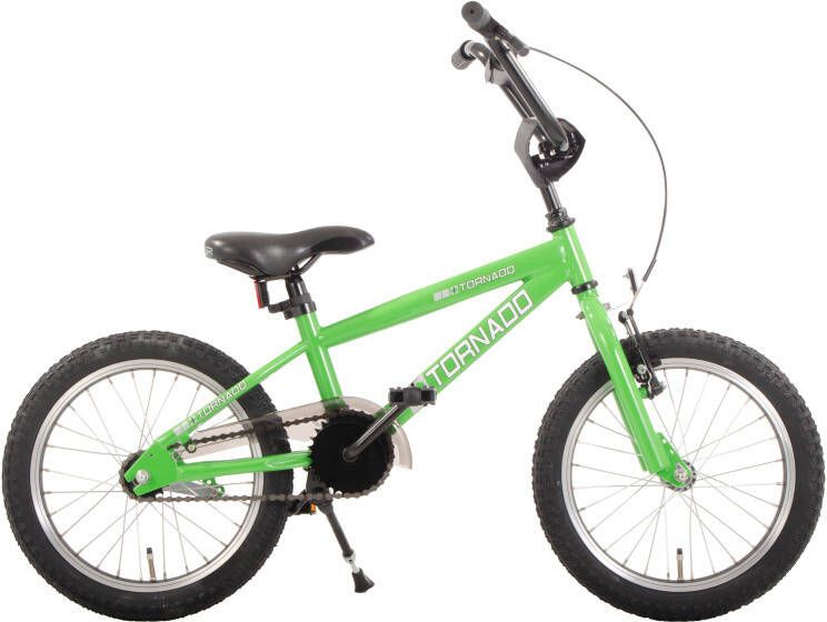 Tornado BMX 16 Inch 22 cm Jongens Terugtraprem Groen